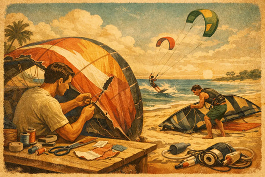 Kitesurf Kite Reparatur: Wann sie sich lohnt